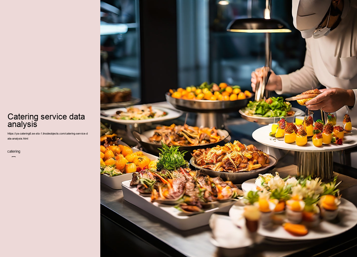 Catering service data analysis