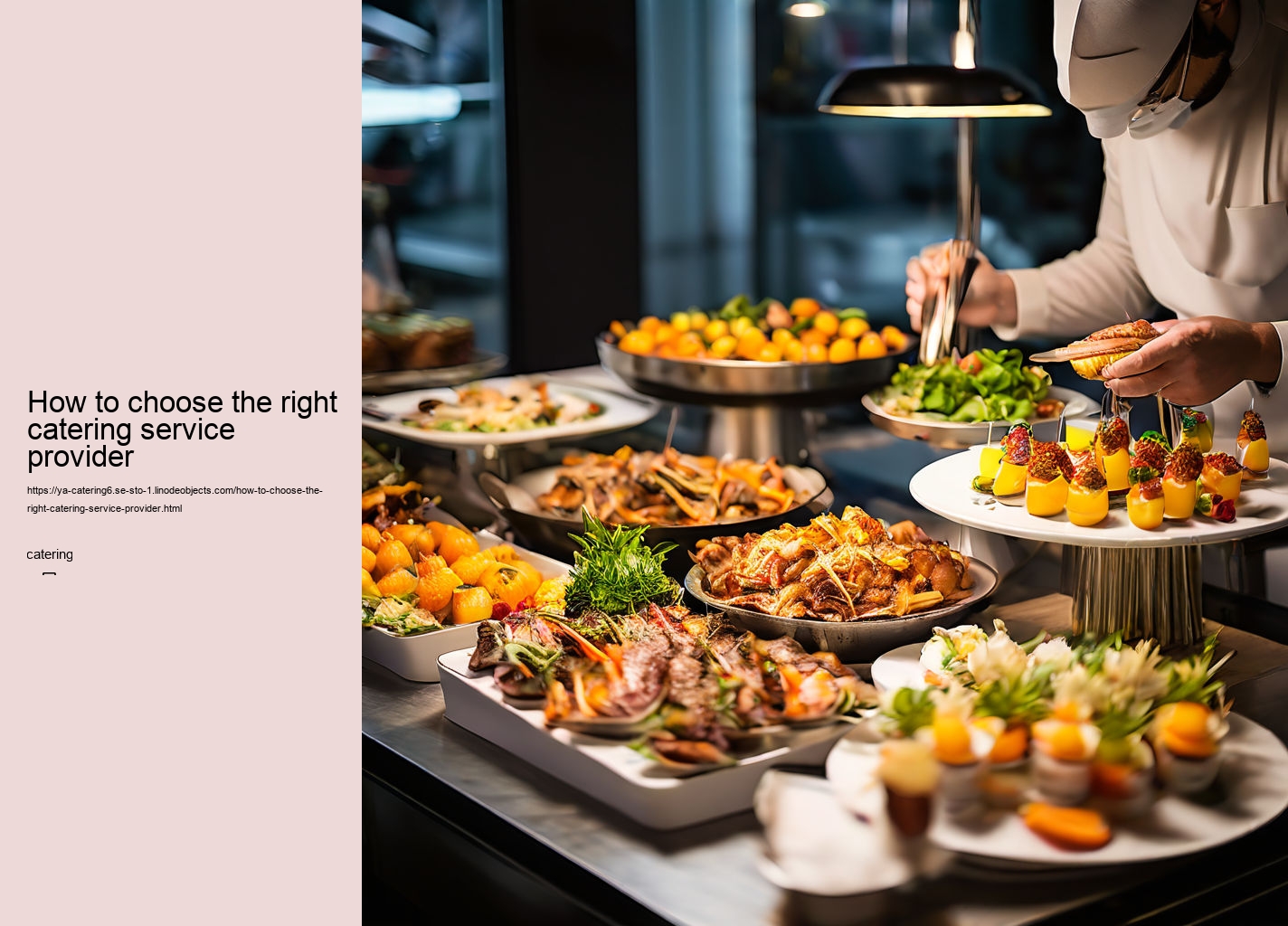 How to choose the right catering service provider