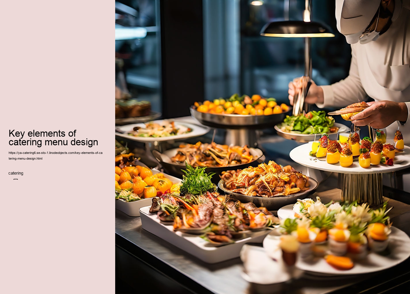 Key elements of catering menu design